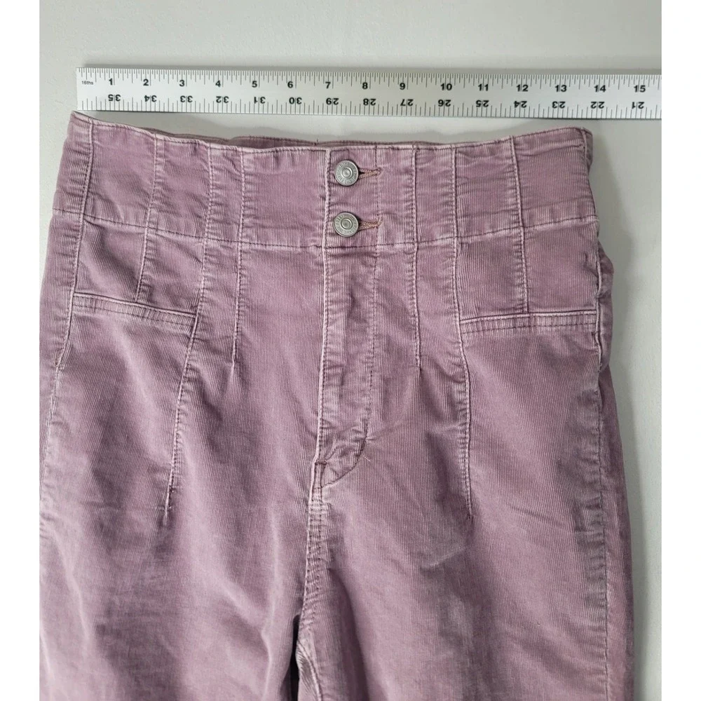 Free People We The Free Pink Corduroy High Rise Flare Pants Size 28